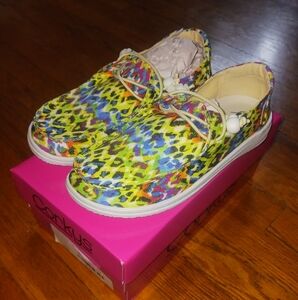 New Corkys Multicolor Leopard Print Women's Kayak Slip On Shoes